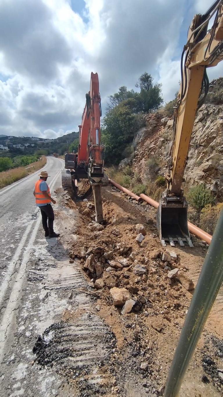 Lefkes and Kostos communities, Municipality of Paros, wastewater and drainage pipeline works